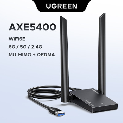 Wi-Fi6E AXE5400 Беспроводной сетевой адаптер 2.4GHz/5GHz/6GHz CM787 (75917) UGREEN